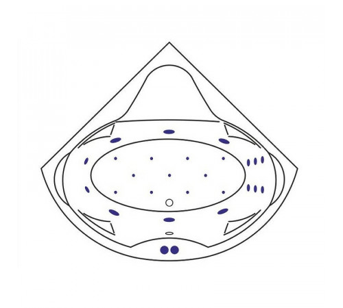 Акриловая ванна Excellent Konsul 150x150 WAEX.KON15.ULTRA.GL с гидромассажем