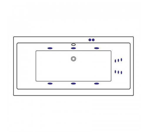 Акриловая ванна Excellent Pryzmat 190x90 WAEX.PRY19.LINE.GL с гидромассажем