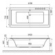 Акриловая ванна Excellent Pryzmat 150x75 WAEX.PRY15.LINE.CR с гидромассажем