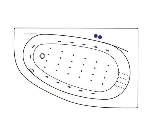 Акриловая ванна Excellent Kameleon 170x110 R WAEX.KMP17.NANO.CR с гидромассажем