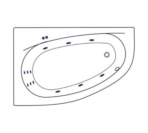 Акриловая ванна Excellent Kameleon 170x110 L WAEX.KML17.LINE.GL с гидромассажем