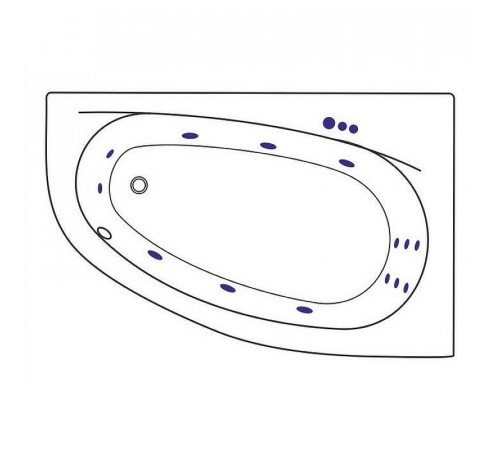 Акриловая ванна Excellent Kameleon 170x110 R WAEX.KMP17.SMART.CR с гидромассажем