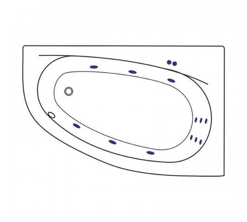 Акриловая ванна Excellent Kameleon 170x110 R WAEX.KMP17.LINE.CR с гидромассажем