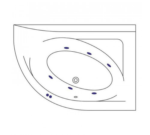 Акриловая ванна Excellent Aquarella 170x110 R WAEX.ARP17.SOFT.CR с гидромассажем