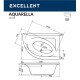 Акриловая ванна Excellent Aquarella 150x100 R WAEX.ARP15.LINE.GL с гидромассажем