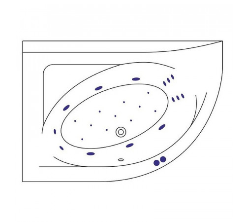 Акриловая ванна Excellent Aquarella 170x110 L WAEX.ARL17.ULTRA.CR с гидромассажем