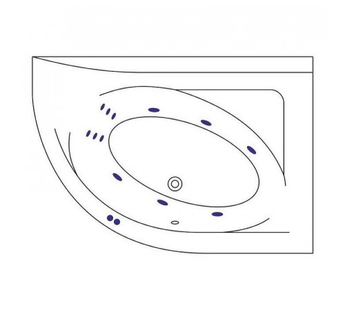 Акриловая ванна Excellent Aquarella 170x110 R WAEX.ARP17.LINE.CR с гидромассажем