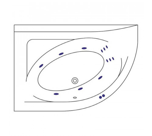 Акриловая ванна Excellent Aquarella 170x110 L WAEX.ARL17.LINE.GL с гидромассажем