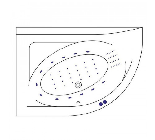 Акриловая ванна Excellent Aquarella 170x110 L WAEX.ARL17.NANO.CR с гидромассажем