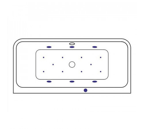 Акриловая ванна Excellent Arana 180x85 WAEX.ARA18.RELAX.GL с гидромассажем