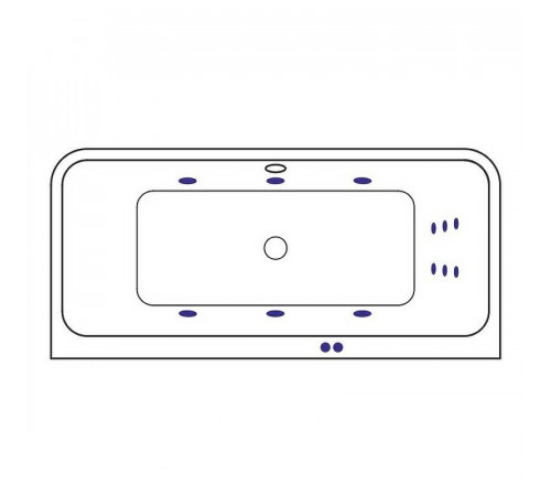 Акриловая ванна Excellent Arana 180x85 WAEX.ARA18.LINE.CR с гидромассажем