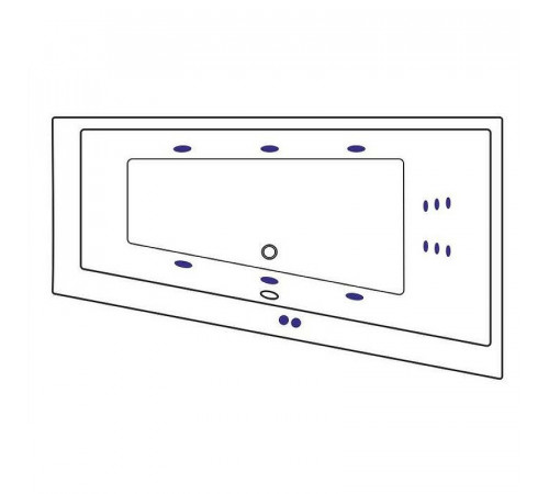 Акриловая ванна Excellent Sfera Slim 170x100 R WAEX.SFP17S.LINE.CR с гидромассажем