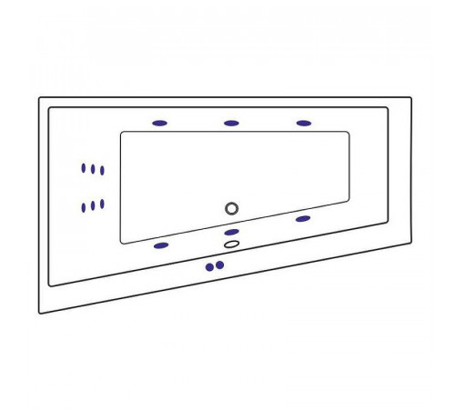 Акриловая ванна Excellent Sfera Slim 170x100 L WAEX.SFL17S.LINE.BR с гидромассажем