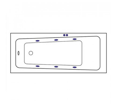 Акриловая ванна Excellent Ava 170x70 WAEX.AVA17.SOFT.CR с гидромассажем