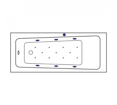 Акриловая ванна Excellent Ava 160x70 WAEX.AVA16.RELAX.CR с гидромассажем