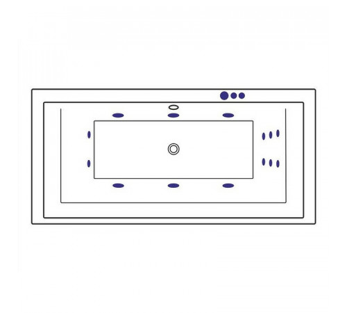 Акриловая ванна Excellent Crown Grand 190x90 WAEX.CRG19.SMART.GL с гидромассажем