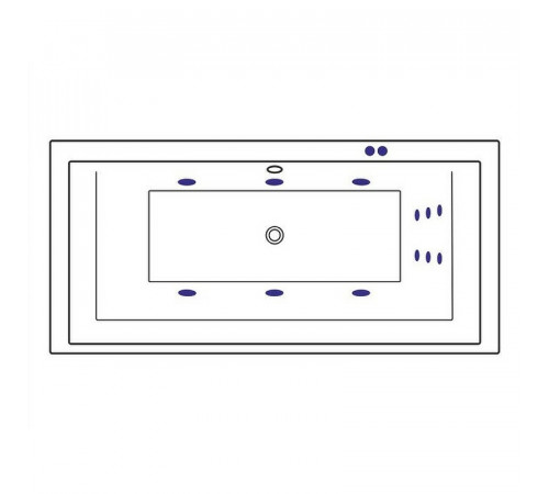 Акриловая ванна Excellent Crown Grand 190x90 WAEX.CRG19.LINE.GL с гидромассажем