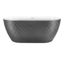 Акриловая ванна Black&White Swan SB320 Grey 170x78 320SBGR Серая матовая Белая глянцевая  без гидромассажа