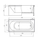 Акриловая ванна Timo Roha 150x70 ROHA1570 без гидромассажа