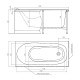 Акриловая ванна Timo Kilo 170x75 KILO1775 без гидромассажа