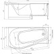 Акриловая ванна Timo Vino 150x90 L VINO1590L без гидромассажа