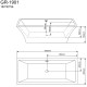 Акриловая ванна Grossman Cristal 180х80 GR-1901 без гидромассажа