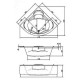 Акриловая ванна Kolpa San Loco 150х150 597380 без гидромассажа