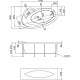 Акриловая ванна Marka One Julianna 170x100 L 01дж1410л без гидромассажа