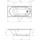 Акриловая ванна Marka One Atlas 160х70 01атл1670 без гидромассажа