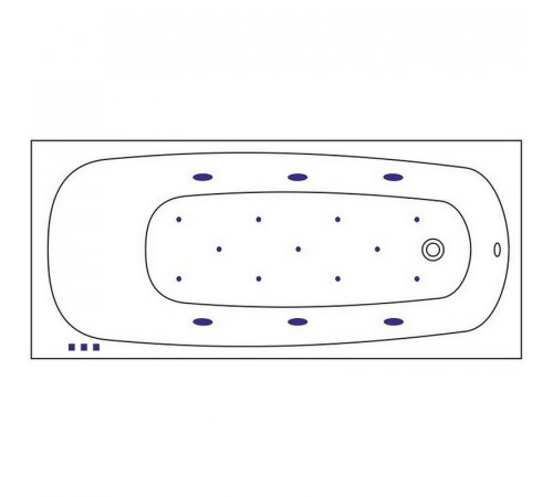 Акриловая ванна Whitecross Layla Slim 180x80 0122.180080.100.RELAX.GL с гидромассажем