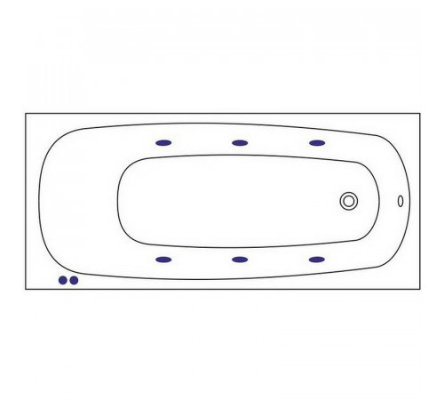 Акриловая ванна Whitecross Layla Slim 180x80 0122.180080.100.SOFT.WH с гидромассажем