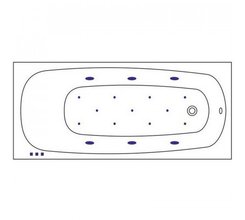 Акриловая ванна Whitecross Layla Slim 170x75 0122.170075.100.RELAX.WH с гидромассажем