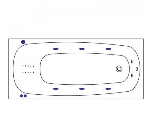 Акриловая ванна Whitecross Layla Slim 170x75 0122.170075.100.SMARTNANO.CR с гидромассажем