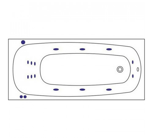 Акриловая ванна Whitecross Layla Slim 180x80 0122.180080.100.SMART.WH с гидромассажем