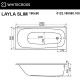 Акриловая ванна Whitecross Layla Slim 180x80 0122.180080.100.RELAX.GL с гидромассажем