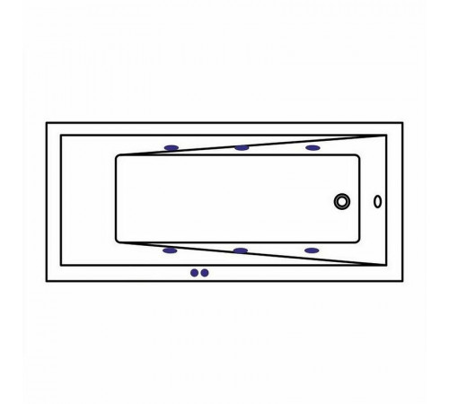 Акриловая ванна Whitecross Wave 160x70 0101.160070.100.LINENANO.GL с гидромассажем