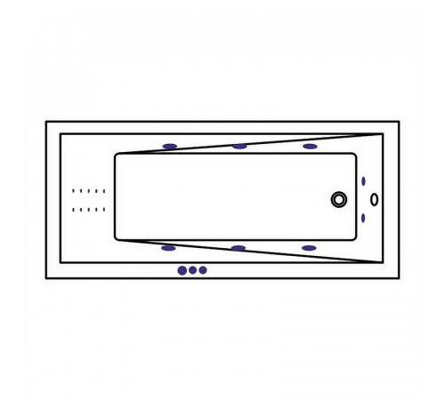 Акриловая ванна Whitecross Wave 160x70 0101.160070.100.SMARTNANO.GL с гидромассажем