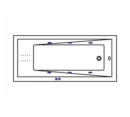 Акриловая ванна Whitecross Wave 160x80 0101.160080.100.LINENANO.CR с гидромассажем