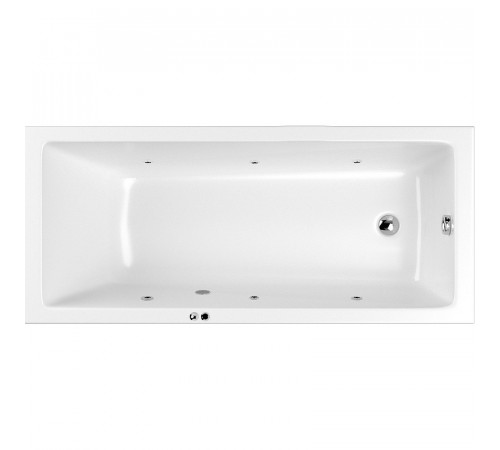 Акриловая ванна Whitecross Wave Slim 160x80 0111.160080.100.SOFT.CR с гидромассажем