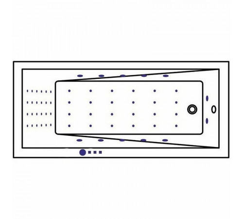 Акриловая ванна Whitecross Wave Slim 180x80 0111.180080.100.NANO.GL с гидромассажем