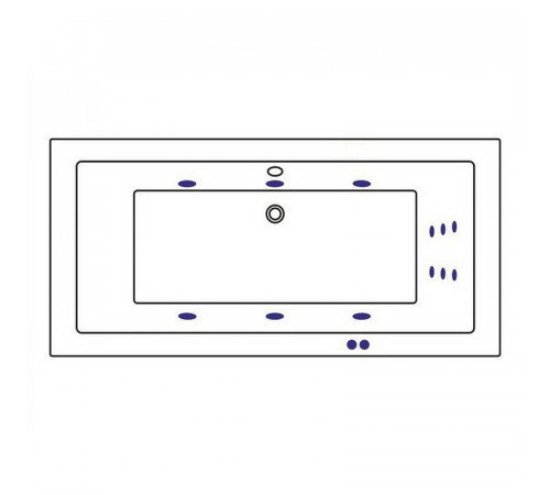 Акриловая ванна Whitecross Savia Duo 170x80 0103.170080.100.LINE.BR с гидромассажем