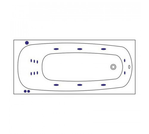 Акриловая ванна Whitecross Layla 180x80 0102.180080.100.SMART.CR с гидромассажем