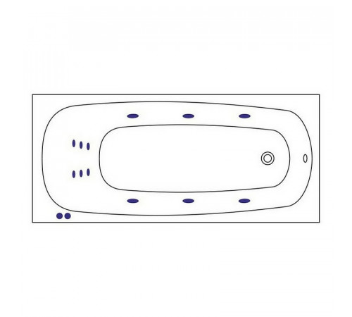 Акриловая ванна Whitecross Layla 180x80 0102.180080.100.LINE.CR с гидромассажем