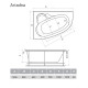 Акриловая ванна Relisan Ariadna 145x95 L Гл000001415 без гидромассажа