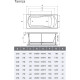 Акриловая ванна Relisan Tamiza 120x70 Гл000024605 без гидромассажа