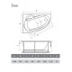 Акриловая ванна Relisan Zoya 140x90 L Гл000001247 без гидромассажа