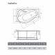Акриловая ванна Relisan Isabella 170х90 L Гл000010529 без гидромассажа