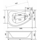 Акриловая ванна BellSan Дарина 165х110 L 4627171530202 без гидромассажа
