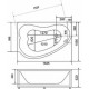 Акриловая ванна BellSan Дарина 165х110 L 4627171531230 с гидромассажем