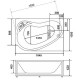 Акриловая ванна BellSan Сабина 165x110 L 4627171531414 с гидромассажем